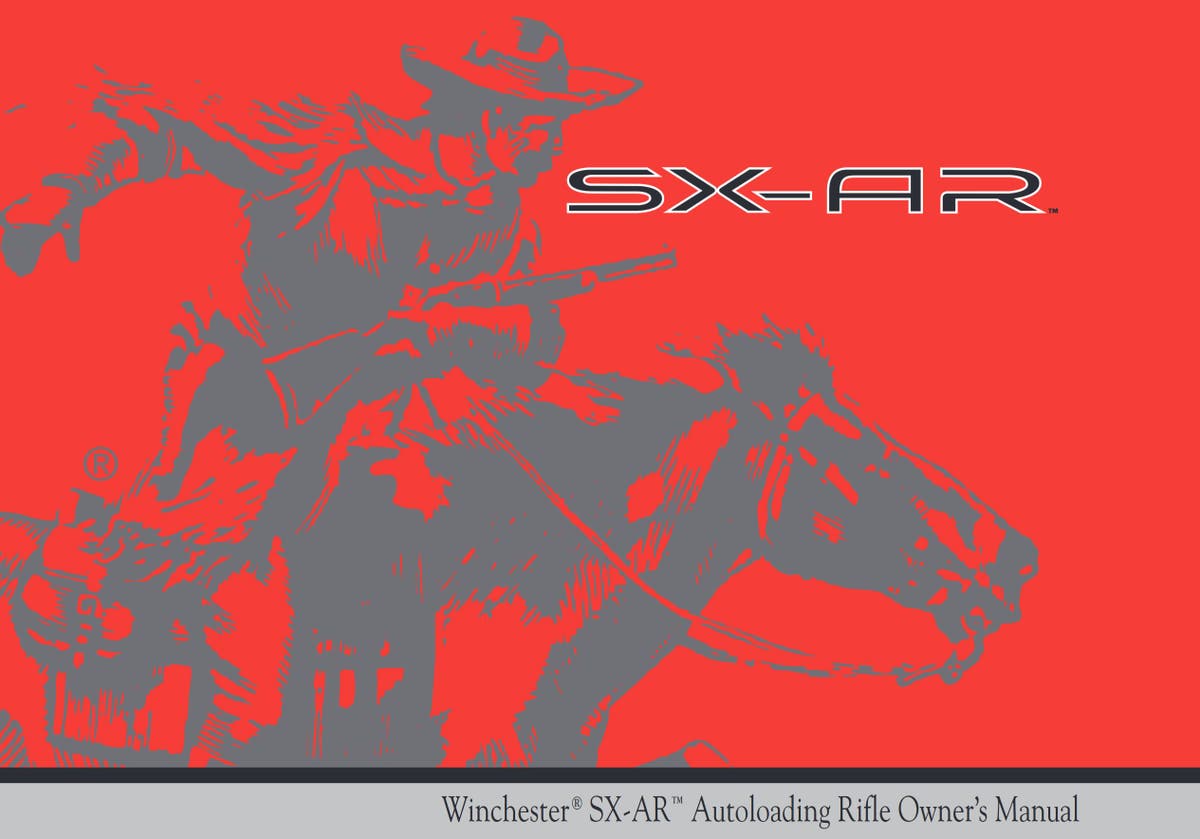 SX-AR Rifle Owner's Manual Cover