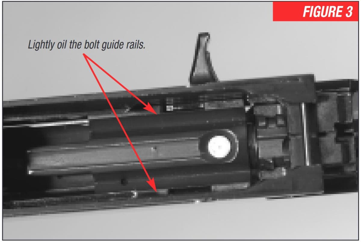 SXR Rifle Bolt and Action Oil Locations Figure 3