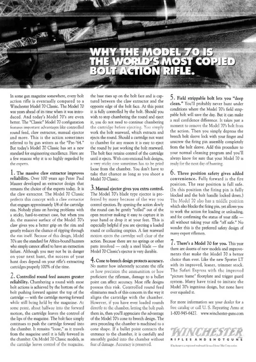 Model 70 Article