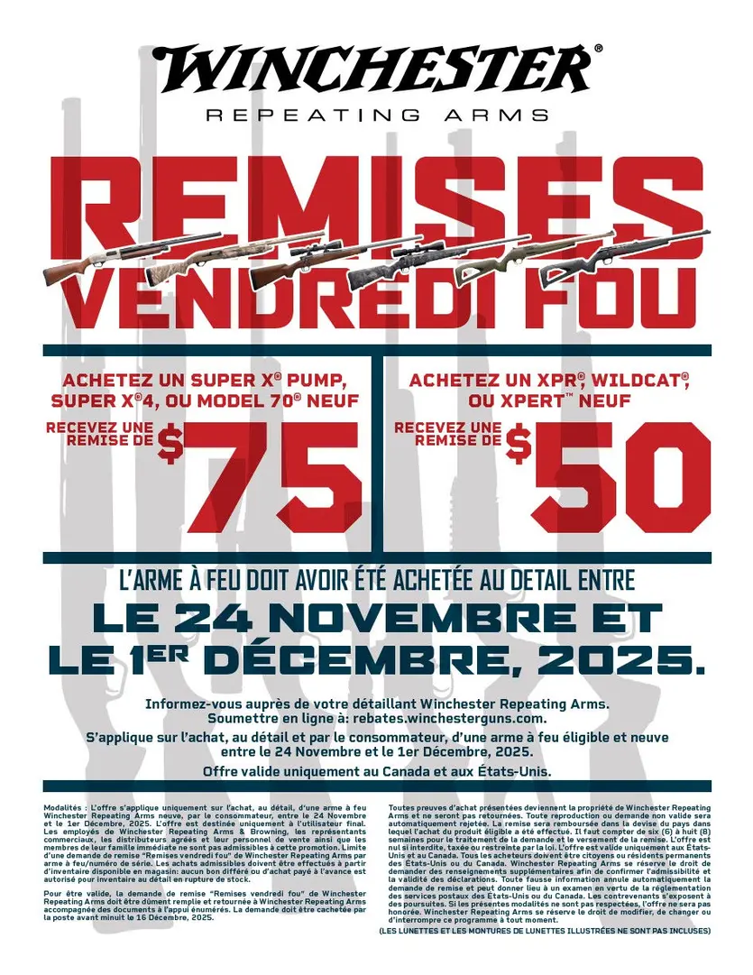 Winchester Black Friday Rebates - French