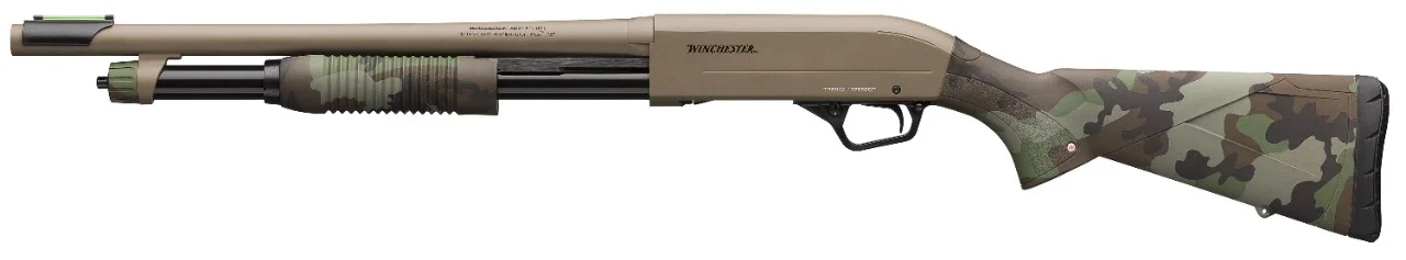 Winchester SXP Def Woodland Flat 20ga 18 in. – Proven Pump Shotgun 7 Winchester SXP Defender - Woodland Flat Dark Earth, detail view