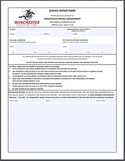 SERVICE RETURN FORM