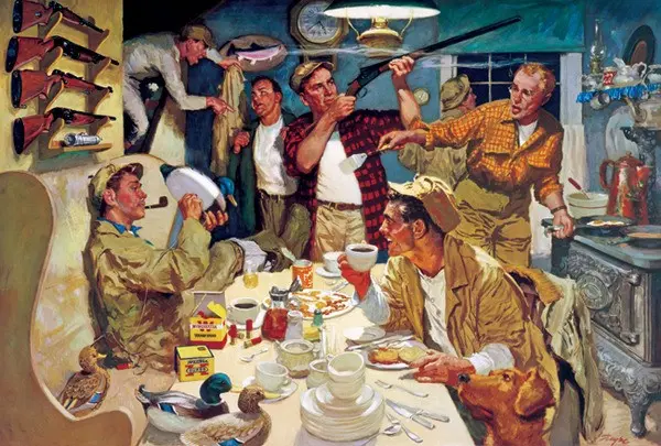 DRINKING COFFEE BY JAMES DWYER 1954