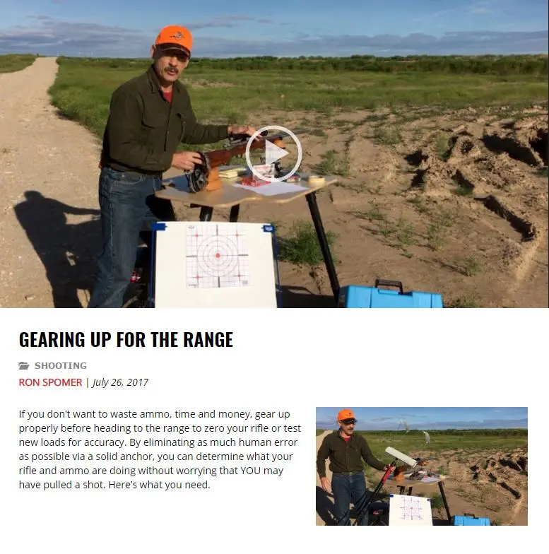 Ron Spomer Gearing up for the Range