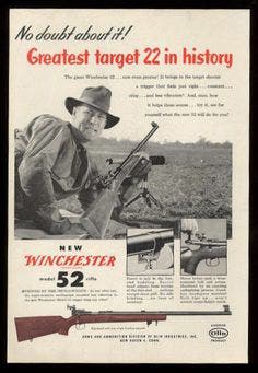 Model 52 rimfire rifle Print Ad