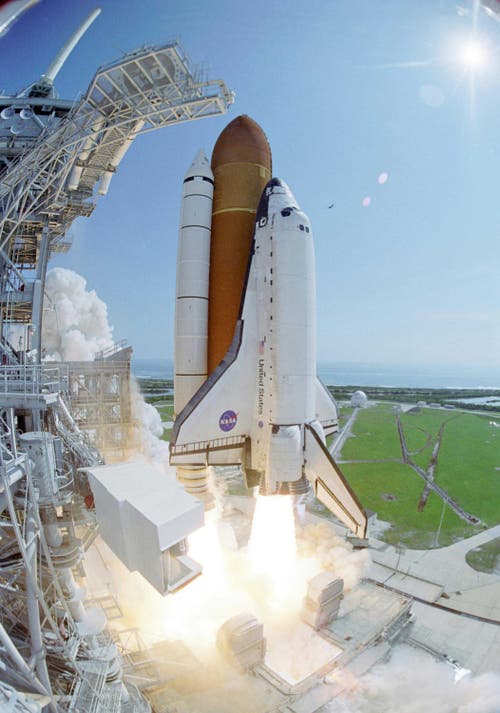 NASA Shuttle Launch Closeup
