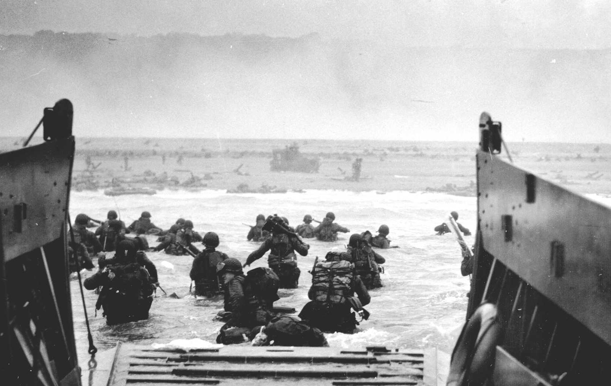 D-Day Troop Carrier Storming Beach