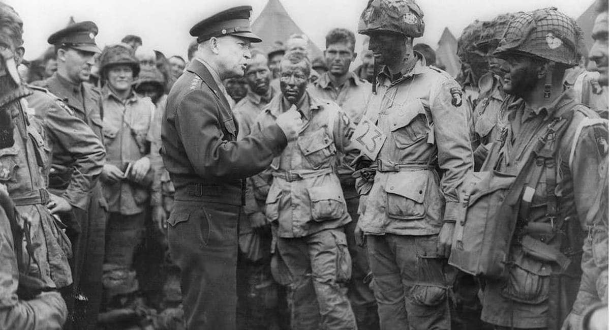 Dwight Eisenhower d-day talking to troops