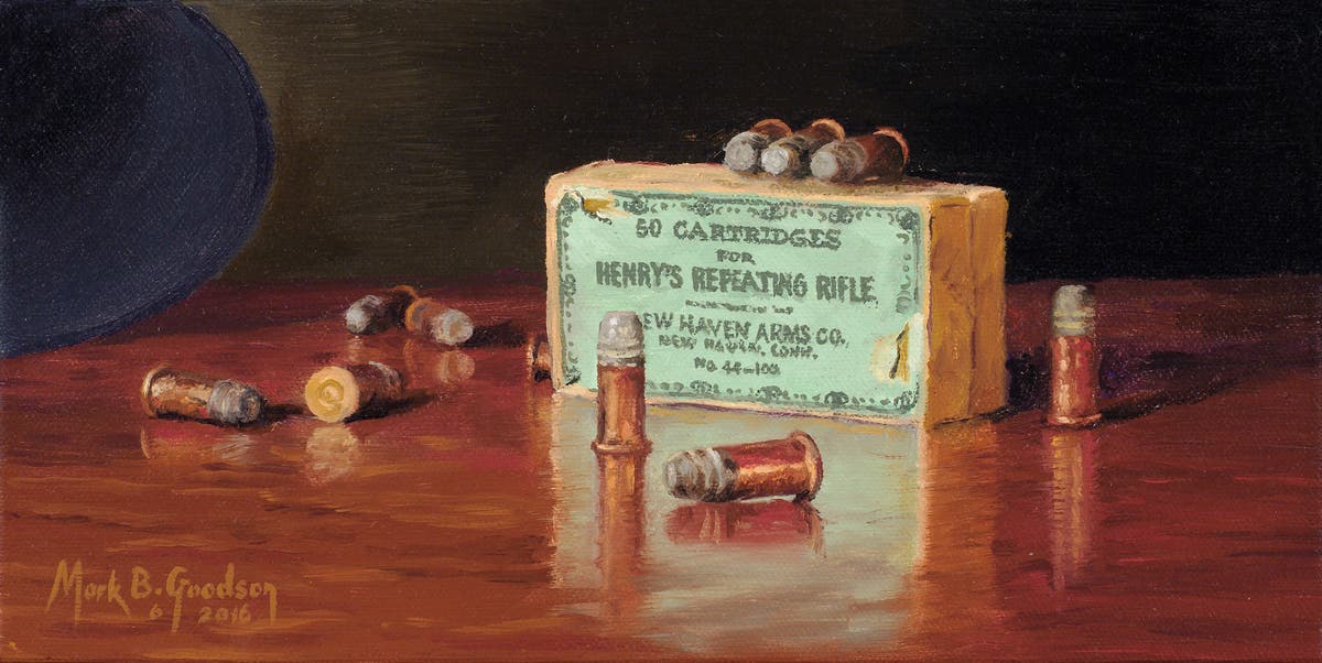 Mark Goodson Henry Repeating Rifle Ammo Box Painting