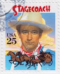 In "Stagecoach" John Wayne Stamp