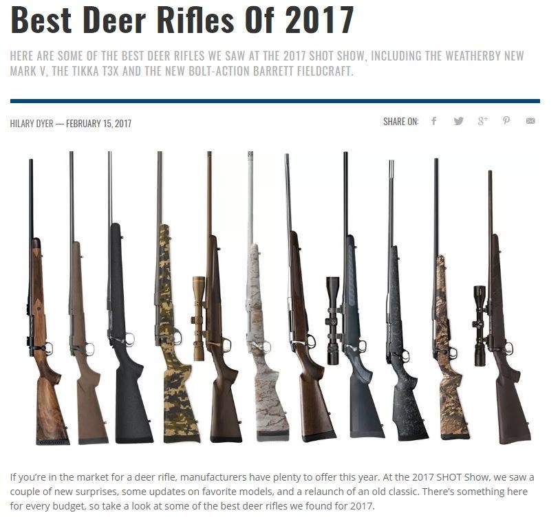 Best Deer Rifles of 2017