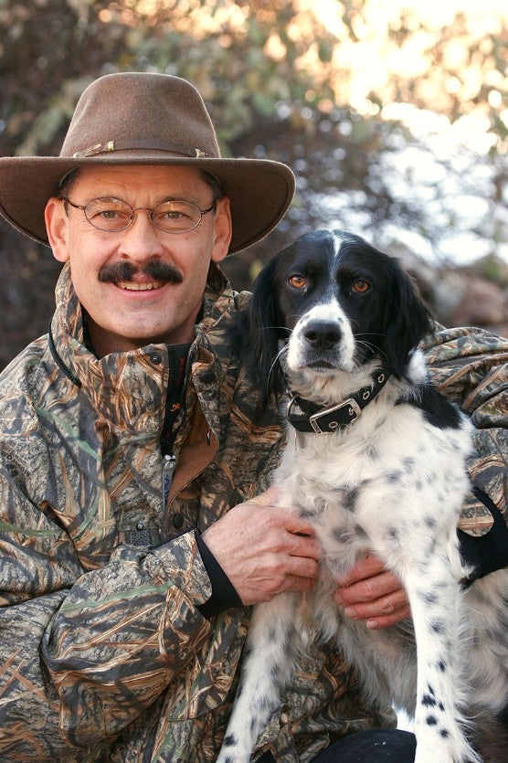 Ron Spomer with his dog