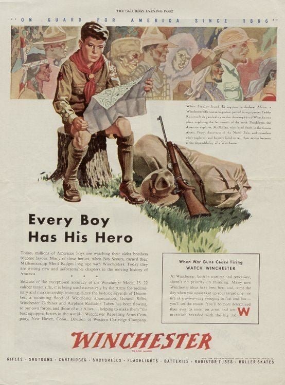 Every Boy has His Hero Winchester Ad