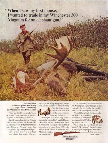 winchester vintage ad bolt action elephant gun