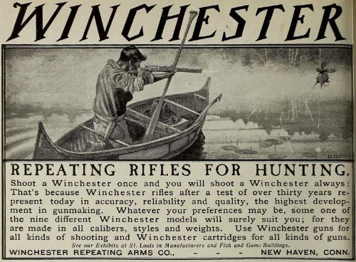 Winchester Repeating Rifles for Hunting Ad
