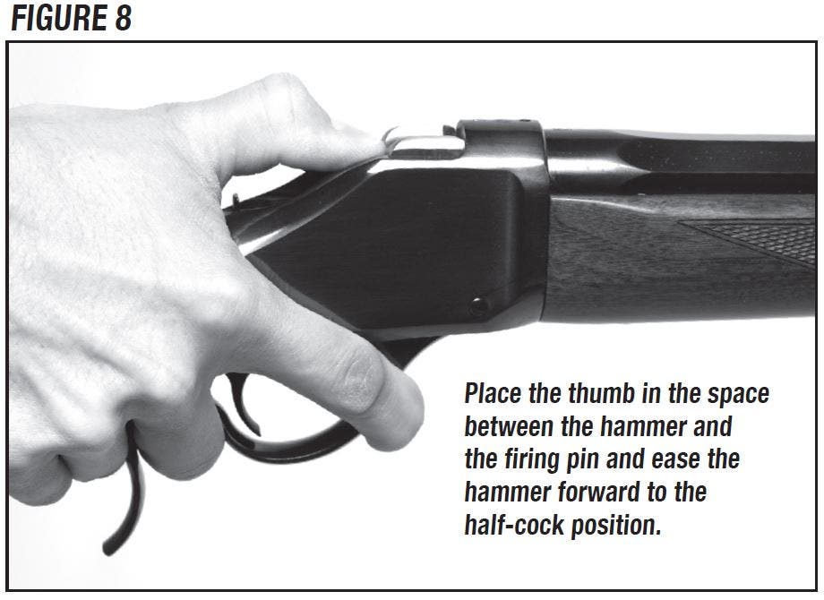 Model 1885 Rifle Lowering the Hammer Figure 8