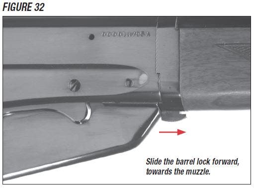 Model 1895 Takedown Rifle Barrel Lock Forward Figure 32