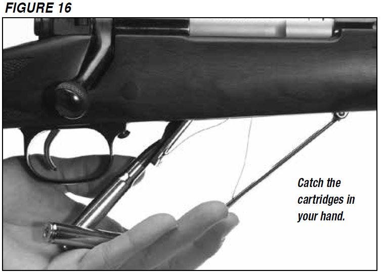 Model 70 Rifle Emptying Cartridges Figure 16