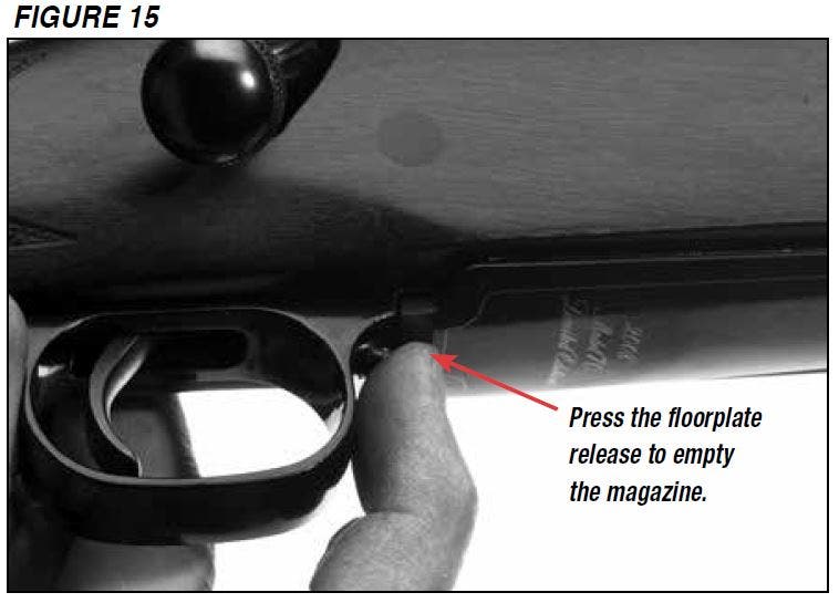 Model 70 Rifle Floorplate Release Figure 15