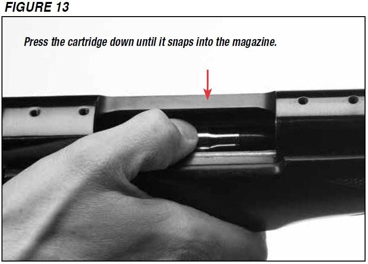 Model 70 Rifle Loading the Magazine Figure 13