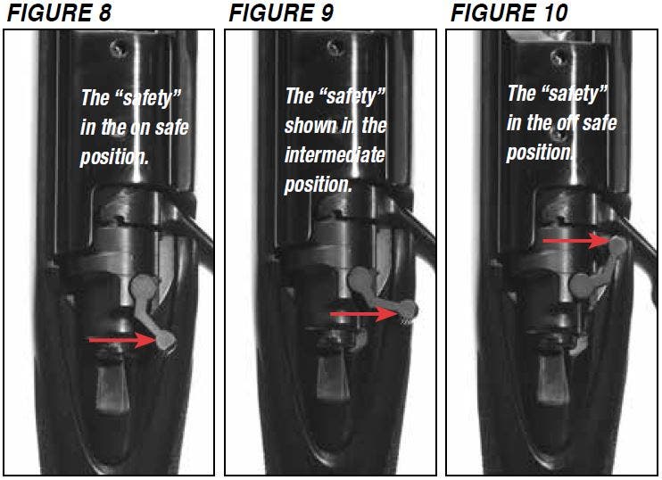 Model 70 Rifle Safety Figure 8, 9, and 10