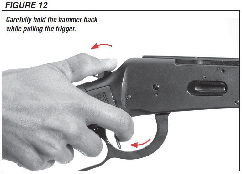 Model 94 Rifle Lowering the Hammer Figure 12