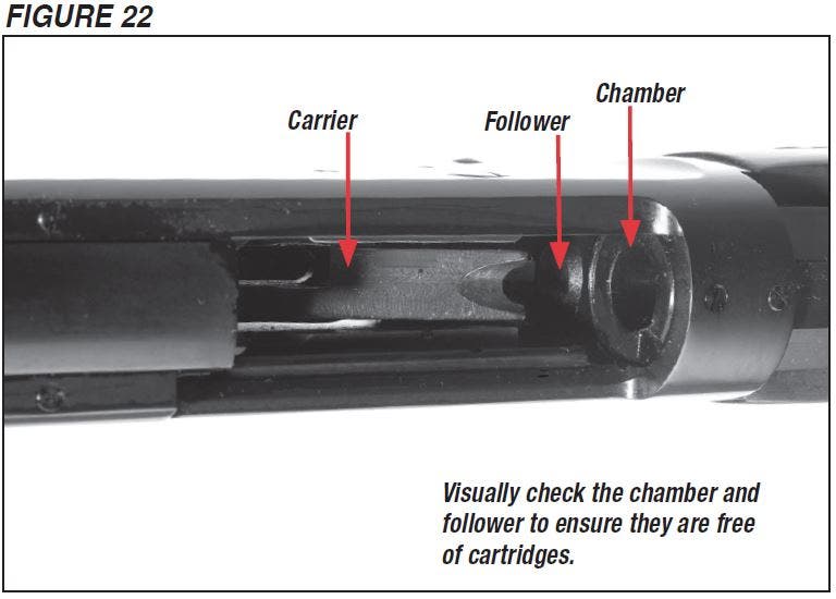 Model 94 Rifle Checking that the Chamber is Empty Figure 22