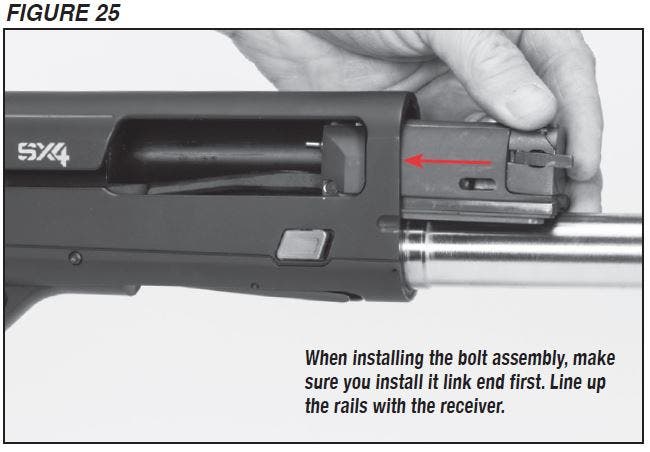 SX4 Shotgun Bolt Assembly Installation Figure 25