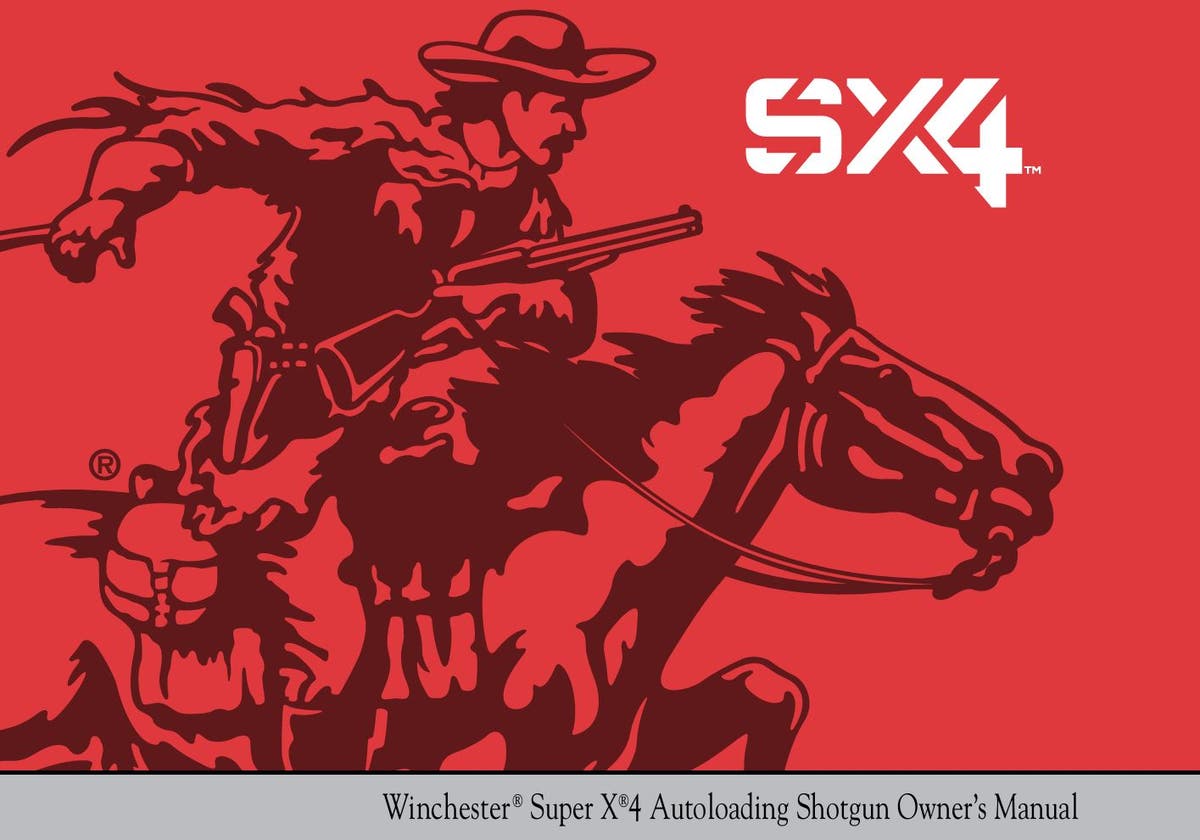 SX4 Shotgun Owner's Manual Cover