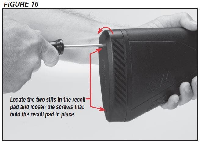 SX4 Shotgun Recoil Pad Screws Figure 16