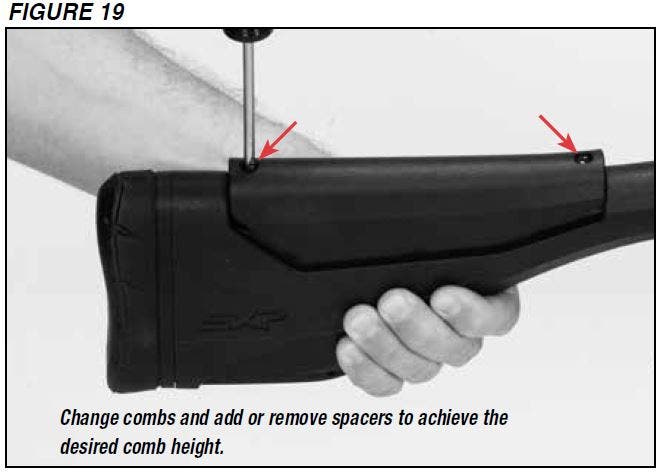 SXP Shotgun Loosening Comb Screws Figure 19