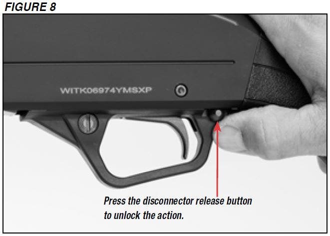 SXP Shotgun Disconnector Release Button Figure 8
