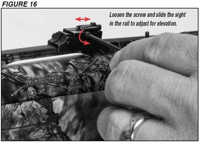 SXP Shotgun Removable Sight Adjustment Figure 16