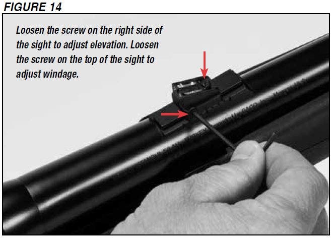 SXP Shotgun Sight Elevation and Windage Adjustment Figure 14